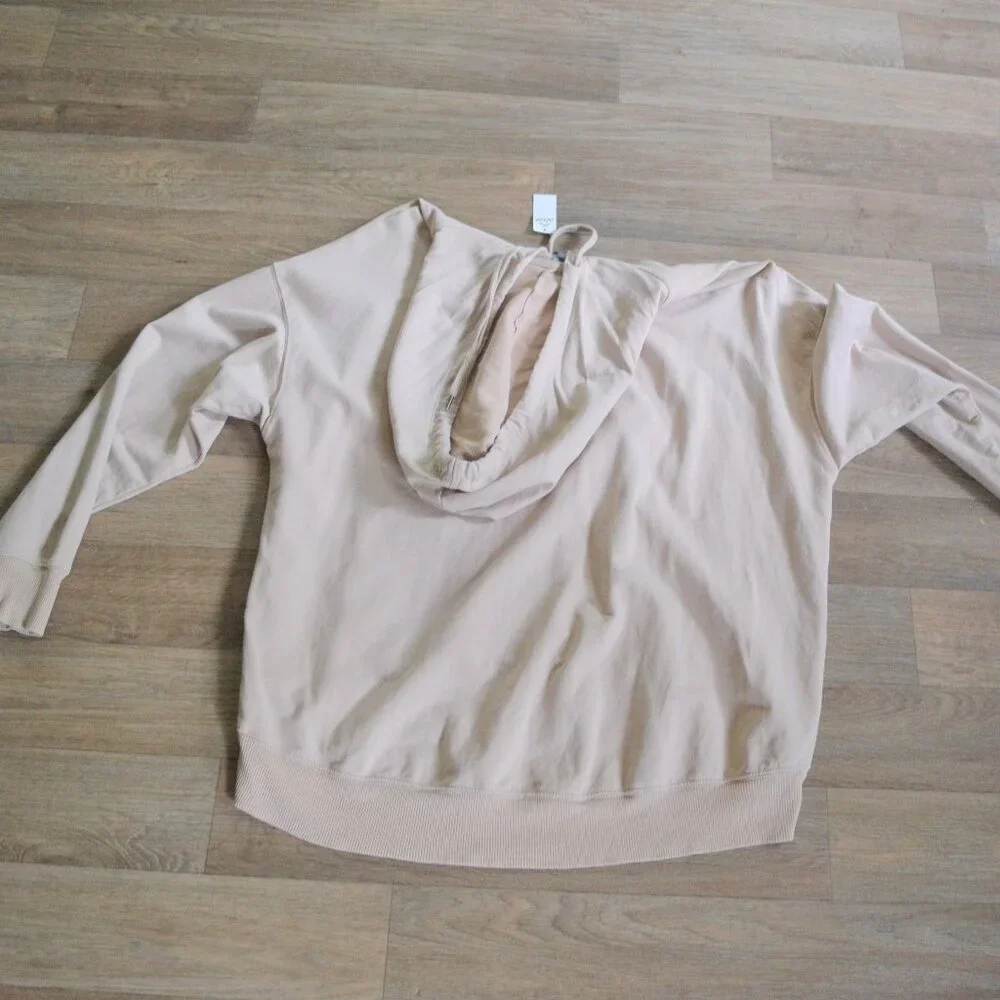 NWT Aerie Weekend Sweatshirt Quarter Zip Strand Women Size Small - Picture 2 of 3